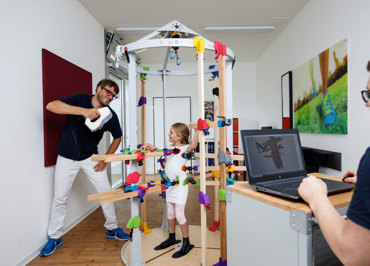 3D Scan der korrigierten Körperhaltung am SimBrace