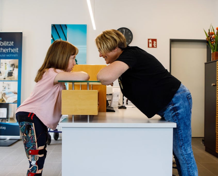 Angepasste Beinorthese bei Laufwerk