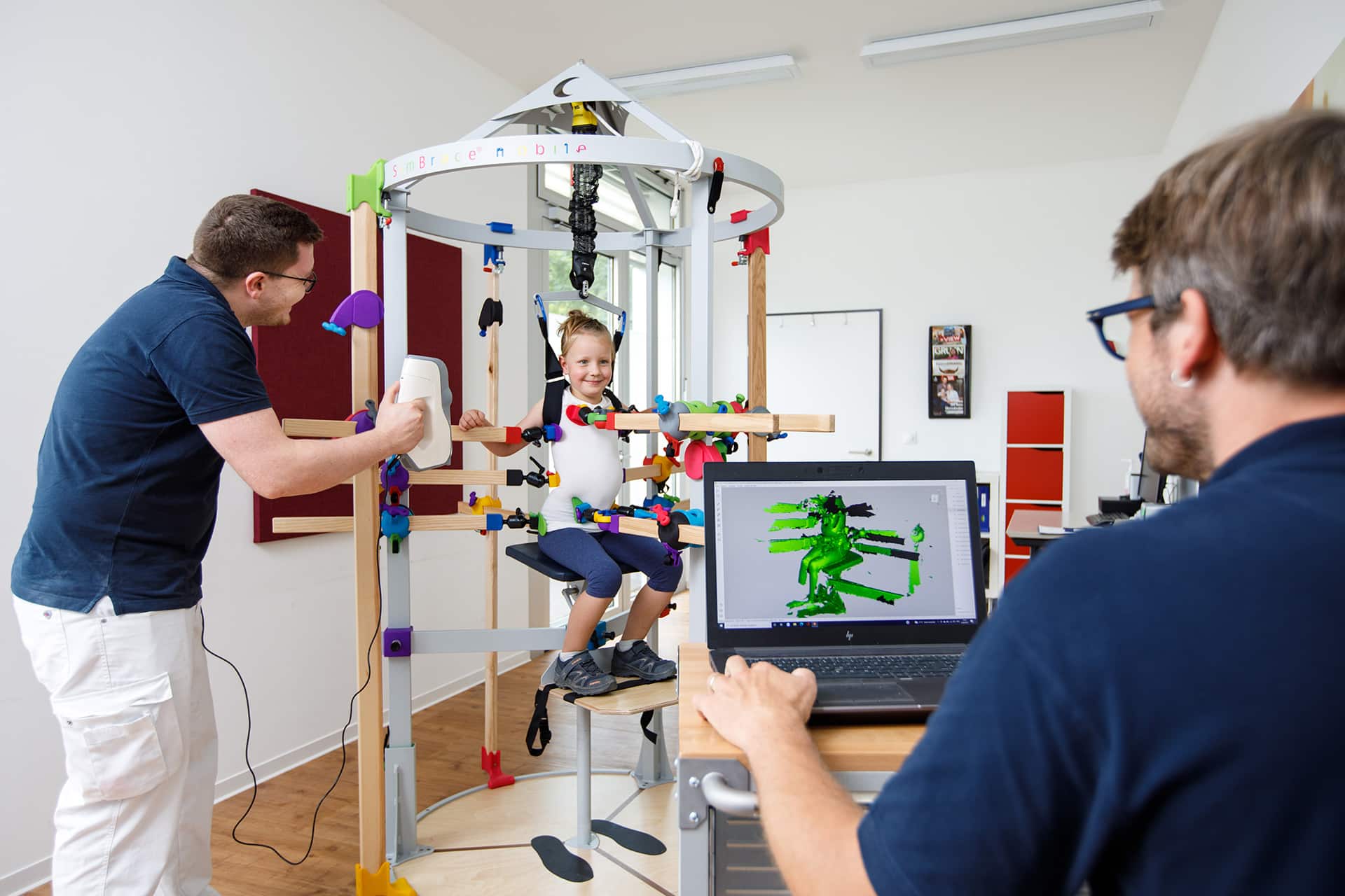 3D Scan der korrigierten Körperhaltung am SimBrace